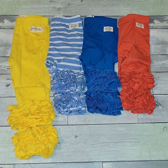 Trendy Little Camper & Arrows of Grace Ruffle Legging Lot sz 2T - Picture 1 of 9